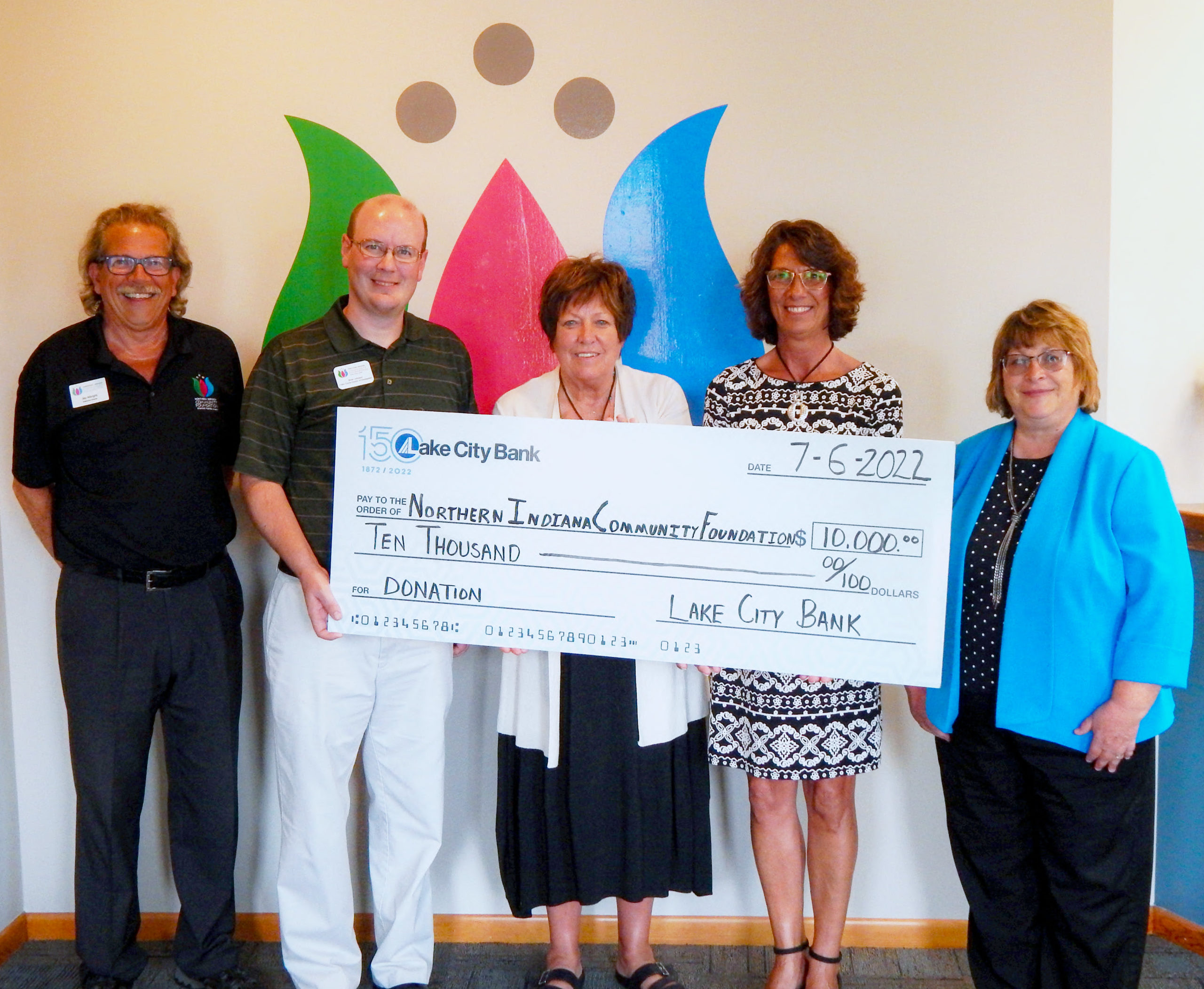 Donation presentation to Northern Indiana Community Foundation